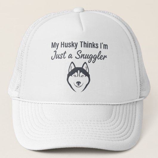 Grappige Husky-hond Knuffelaar Trucker Pet (Voorkant)