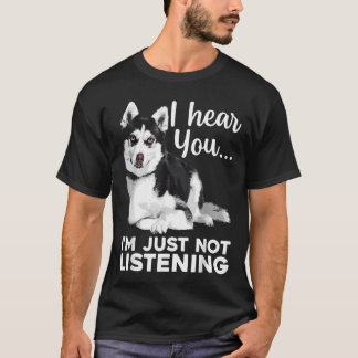 Grappige Husky-hond Kunst voor Siberische Husky T-shirt
