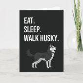 Grappige Husky Kaarten Hondje Blauwe Ogen Huisdier (Voorkant)