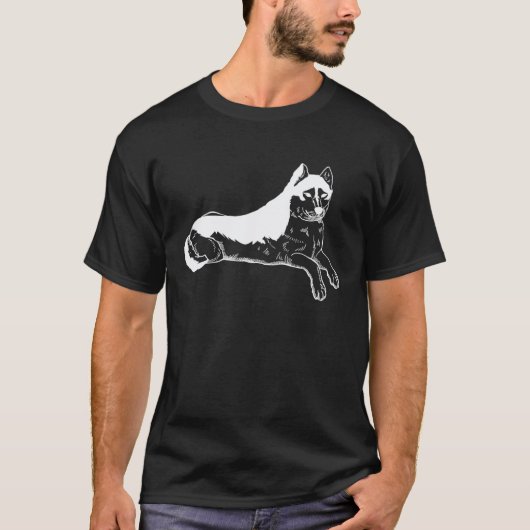Grappige Husky loopt T-shirt (Voorkant)