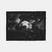 Grappige Husky Selfie Zombie Halloween Hond Fleece Deken (Voorkant (Horizontaal))