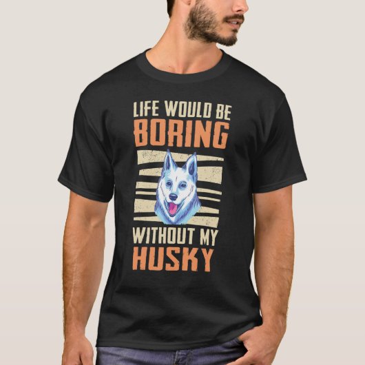 Grappige Husky Siberische Husky hond T-shirt (Voorkant)