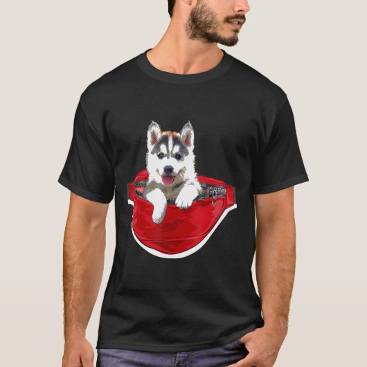 Grappige Husky Taille Pack Hond Pocket Lover Gift T-shirt (Voorkant)