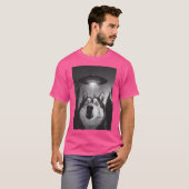 Grappige Husky Ufo Selfie T-shirt (Voorkant volledig)