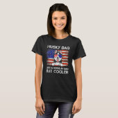 Grappige Husky Vader Als Een Gewone Vader Maar Koe T-shirt (Voorkant volledig)