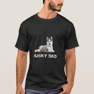 Grappige Husky Vader Siberische Husky Pup Grappig T-shirt