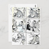 Grappige huwelijk / Dating Relatie Cycle Briefkaart (Voorkant / Achterkant)