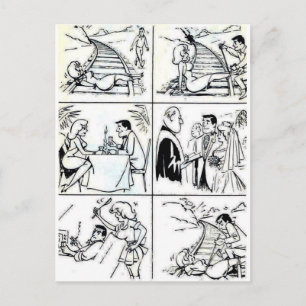 Grappige huwelijk / Dating Relatie Cycle Briefkaart