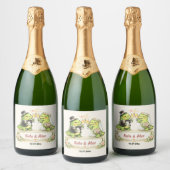 Grappige Huwelijk Sparkling Wijnetiket (Flessen)