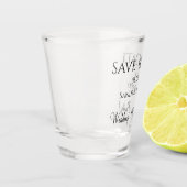 Grappige Huwelijk Trouwdatum Bewaren Huwelijk, Taa Shot Glas (Links)