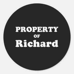 Grappige huwelijkscadeaus voor de bruid Eigendom v Ronde Sticker