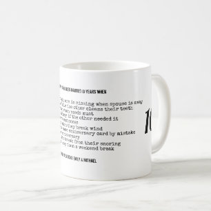 GRAPPIGE Huwelijkse Trouwdag ELKE JAAR Gepersonali Koffiemok