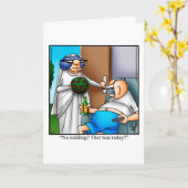 Grappige huwelijksfelicitatie wenskaart kaart (Gele Bloem)