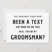 Grappige Huwelijksgetuige Voorstelkaart | Getuige  Kaart (Voorkant)