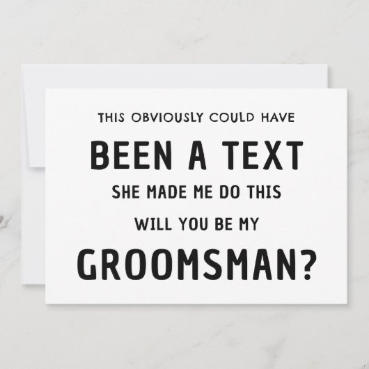 Grappige Huwelijksgetuige Voorstelkaart | Getuige  Kaart (Voorkant)