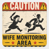 Grappige Huwelijksgrap Sticker (Voorkant)