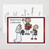 Grappige huwelijksjubileum uitnodiging (Voorkant / Achterkant)