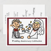 Grappige huwelijksjubileum uitnodiging (Voorkant / Achterkant)