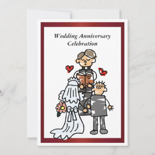 Grappige huwelijksjubileum uitnodiging
