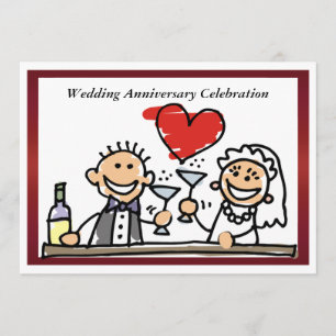 Grappige huwelijksjubileum uitnodiging