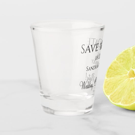 Grappige Huwelijkskaart Save the Date Huwelijk, Br Shot Glas (Links)