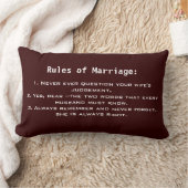 Grappige huwelijksregels Sierkussen Kussen (Deken)