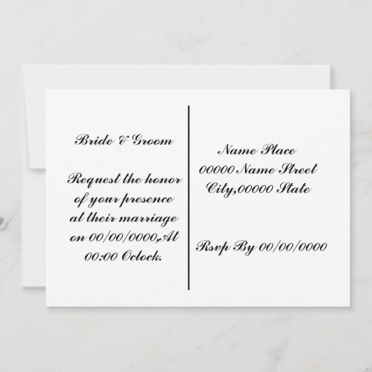 grappige huwelijksuitnodiging kaart (Achterkant)