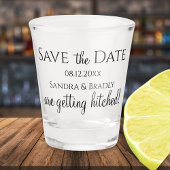 Grappige huwelijksuitnodiging "Save the Date" ze g Shot Glas