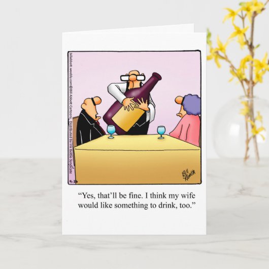 Grappige Huwelijksverjaardagskaart Voor Hen "Bril" Kaart (Gele Bloem)