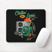 Grappige Hvac Tech Skelet Chillin Voor Een Leven Muismat (Met muis)