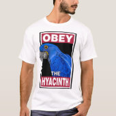 Grappige Hyacint Macaw Parrot Art T-shirt (Voorkant)