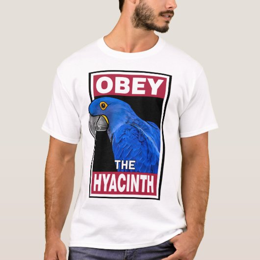 Grappige Hyacint Macaw Parrot Art T-shirt (Voorkant)