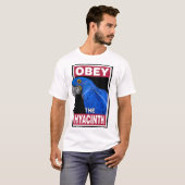Grappige Hyacint Macaw Parrot Art T-shirt (Voorkant volledig)