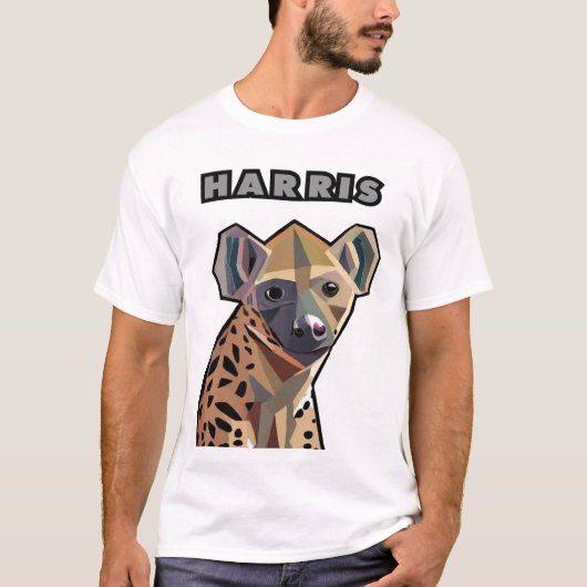 Grappige hyena genaamd Harris anti Biden en Kamala T-shirt (Voorkant)