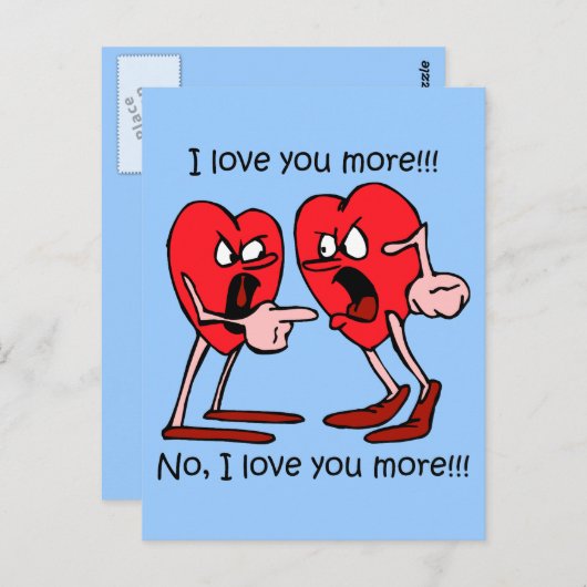 Grappige I houdt van u Briefkaart (Voorkant / Achterkant)