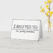 Grappige I Misser You Card-Missing You Card Kaart (Gele Bloem)