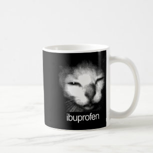 Grappige Ibuprofen Kat Meme Retro Lelijke Kat Kop 