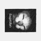 Grappige Ibuprofen Kat Meme Retro Lelijke Kat Kop  Fleece Deken (Voorkant (Horizontaal))