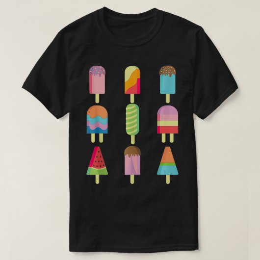 Grappige Ice Cream Retro Popsicle T-shirt (Design voorkant)