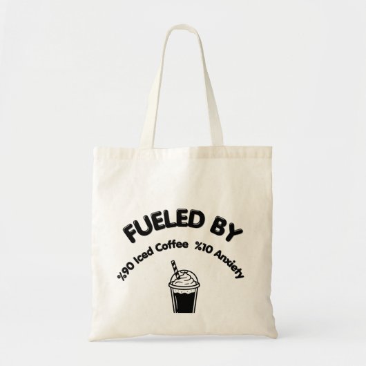 Grappige Iced Coffee en Angst Tas - Herkenbaar (Voorkant)