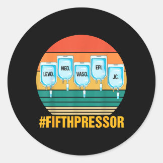 Grappige icu er rn kritieke zorg verpleegster verp ronde sticker