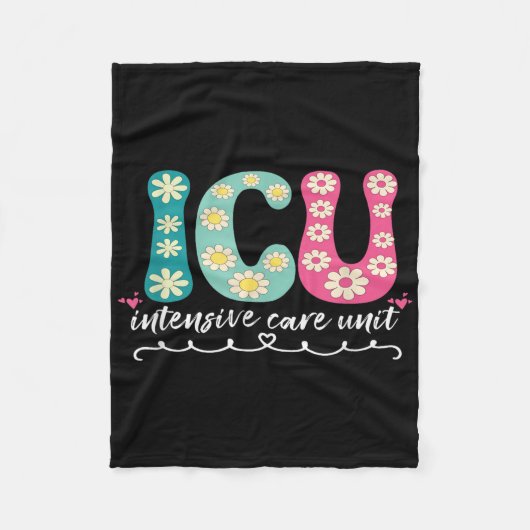 Grappige ICU verpleegkundige intensive care unit v Fleece Deken (Voorkant)