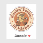 Grappige  Idaho aardappel Cowboy Retro Sticker (Vel)