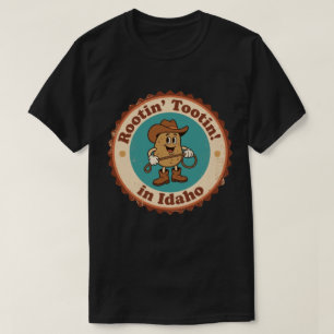 Grappige Idaho Badge_ Cowboy Aardappel met Lasso T-shirt