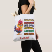 Grappige "Idioten gebeuren" Boze Haan Gepersonalis Tote Bag (Dichtbij)