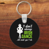 Grappige Ierse Dans Meisjes Vrouwen St. Patrick's  Sleutelhanger (Voorkant)