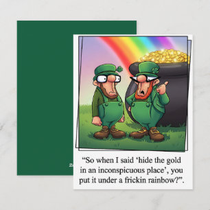 Grappige Ierse grapkaart voor St. Patrick's Day Feestdagenkaart