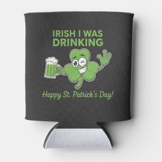 Grappige Ierse Ik Was Aan Het Drinken St. Patrick' Blikjeskoeler (Voorkant)