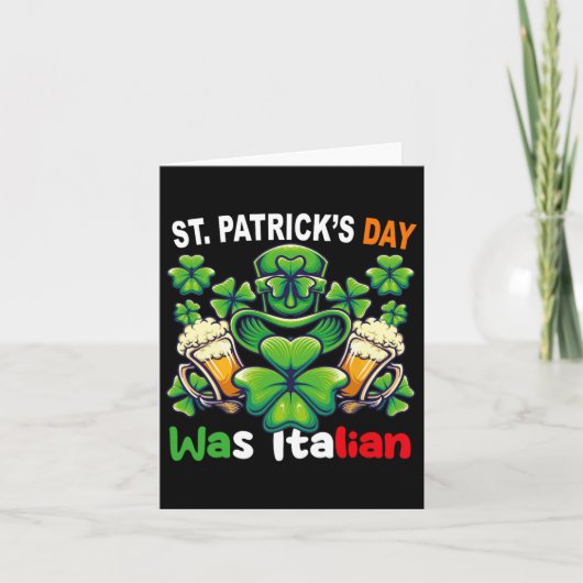 Grappige Ierse Italiaanse St Patricks Dag Vrouwen Kaart (Voorkant)