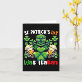 Grappige Ierse Italiaanse St Patricks Dag Vrouwen Kaart (Gele Bloem)